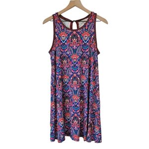Loft Multicolor Floral Paisley Print Sleeveless Mini Dress
